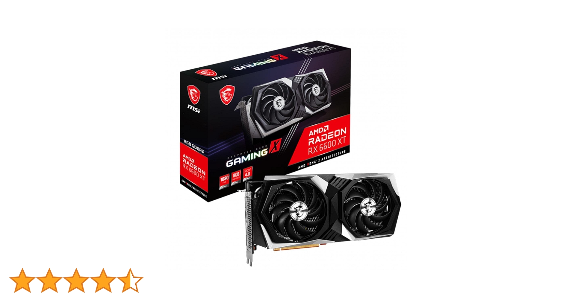 【ほぼ新品】MSI Radeon RX 6600 XT GAMING X 8G MSI Radeon RX 6600 XT Gaming X 8G AMD 8GB GDDR6 Graphics Card